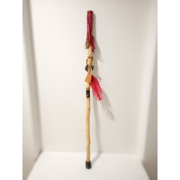 Native American Yokuts Footprint Central Valley California Walking Stick Cane - Picture 1 of 15